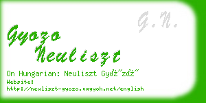 gyozo neuliszt business card